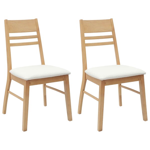 vidaXL Chaises de salle à manger 2 Pièces Naturel 43 x 54 x 89 cm
