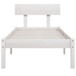 vidaXL Cadre de lit Blanc Bois de pin massif 90x190 cm Simple