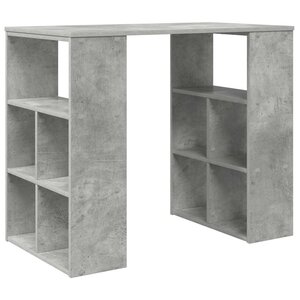 vidaXL Bureau avec étagère Gris 90 x 50 x 75 cm Bois d'ingénierie