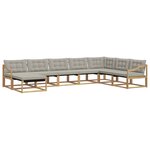 vidaXL Ensemble de canapés d'extérieur 8 pc Blanc et gris clair