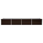 vidaXL Lit surélevé de jardin Marron 320x80x45 cm Acier galvanisé