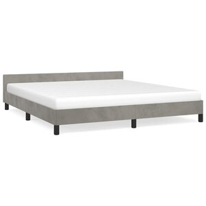 vidaXL Cadre de lit sans matelas gris clair 180x200 cm velours