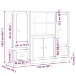 vidaXL Highboard Chêne noir 132 x 35 5 x 103 5 cm Bois d'ingénierie