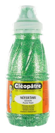 Gouache pailletée 250 ml Vert Printemps - Cléopâtre