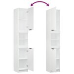 vidaXL Armoire de salle de bain blanc 32x34x188 5 cm bois d'ingénierie