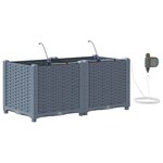 vidaXL Pots de jardin Gris clair 80 x 40 x 37.5 cm Acier