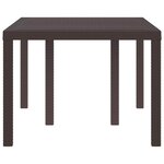 vidaXL Table de jardin pour repas Marron 150 x 100 x 73 cm polyrotin