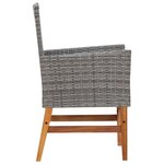 vidaXL Mobilier d'extérieur 7 Pièces résine tressée et bois d'acacia gris