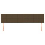 vidaXL Têtes de lit 2 Pièces Marron Foncé 80x5x78/88 cm Tissu