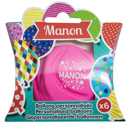 Ballons de baudruche prénom Manon