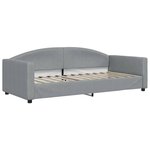 vidaXL Lit de jour avec lit gigogne gris clair 90x200 cm tissu