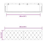 vidaXL Coussin de tête de lit rose 200 cm velours