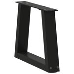 vidaXL Pieds de table basse en V 2 pièces Noir 30 x (30-31 3) cm Acier