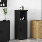 vidaXL Cabinet de salle de bain Noir 30 x 35 x 95 cm Bois d'ingénierie