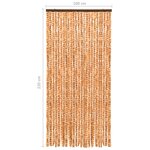 vidaXL Moustiquaire Ocre et blanc 100x220 cm Chenille