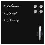 Tableau magnétique panneau écriture école maison bureau mural verre 40 x 40 cm noir 02_0045501