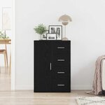 vidaXL Buffet avec tiroir Chêne noir 60 x 31 x 84 cm Bois d'ingénierie