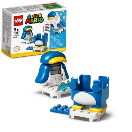 Lego super mario 71384 pack de puissance mario pingouin ensemble d'extension costume pour équiper le personnage lego mario