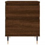 vidaXL Tables de chevet 2 Pièces chêne marron 40x35x50 cm bois ingénierie