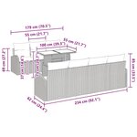 vidaXL Canapé de jardin 8 pièces avec coussins beige en rattan synthétique.