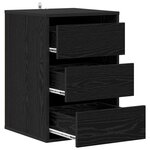 vidaXL Armoire à tiroirs Chêne noir 41 x 40 x 58 cm Bois d'ingénierie
