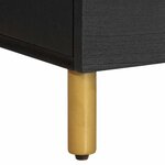 vidaXL Table de chevet noir 40x33x46 cm bois d'ingénierie