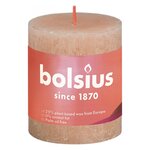 Bolsius Bougies pilier rustiques Shine 4 Pièces 80x68 mm Rose brumeux
