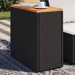 vidaXL Table d'appoint de jardin dessus en bois noir 58x27 5x55 cm