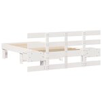 vidaXL Cadre de lit avec tiroir Blanc 80 x 200 cm Bois massif en pin