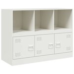 vidaXL Buffet blanc 99x39x73 cm acier