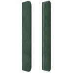 vidaXL Tête de lit avec oreilles Vert foncé 147x16x118/128 cm Velours