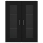 vidaXL Buffet haut Noir 69 5x34x180 cm Bois d'ingénierie