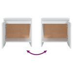 vidaXL Table de chevet blanc 45x34x44 5 cm bois d’ingénierie