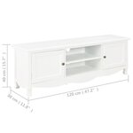 Vidaxl meuble tv blanc 120 x 30 x 40 cm bois
