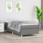 vidaXL Cadre de lit Gris foncé 100 x 200 cm Tissu