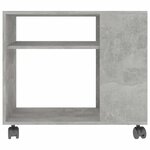 vidaXL Table d'appoint Gris béton 70x35x55 cm Bois d'ingénierie