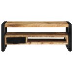 vidaXL Table basse 90x50x36 cm bois de manguier massif brut