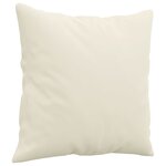 vidaXL Canapé 2 places avec oreillers décoratifs crème 120 cm velours