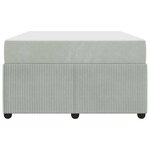 vidaXL Cadre de lit avec matelas Gris clair 120 x 190 cm tissu