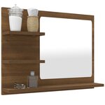 vidaXL Miroir de bain Chêne marron 60x10 5x45 cm Bois d'ingénierie