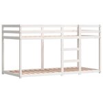 vidaXL Lit superposé avec rideaux rose 90x190 cm bois pin massif