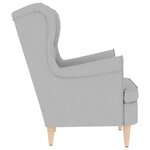 vidaXL Fauteuil gris nuage 74x84x100 cm tissu