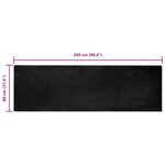 vidaXL Tapis en Fourrure Synthétique de Lapin Noir 80 x 250 cm