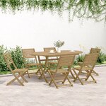 vidaXL Chaises pliables de jardin lot de 6 bois massif d'acacia