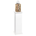 FMD Table d'appoint avec porte 88 5 cm Blanc