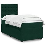 vidaXL Sommier à lattes de lit avec matelas Vert foncé 100x200 cm