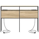 vidaXL Tête de lit de rangement Chêne sonoma 120 cm Bois d'ingénierie