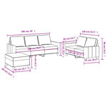 vidaXL Ensemble de canapés 3 Pièces avec coussins Gris clair Tissu