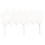 vidaXL Cadre de lit avec tête de lit blanc 140x190 cm bois massif