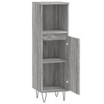 vidaXL Armoire salle de bain sonoma gris 30x30x100 cm